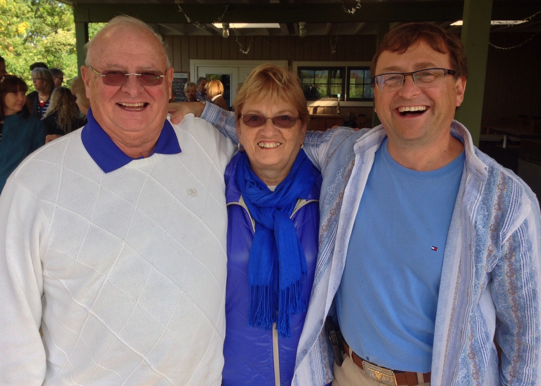 Mike with his mom & dad on 2014 Wine Tour
