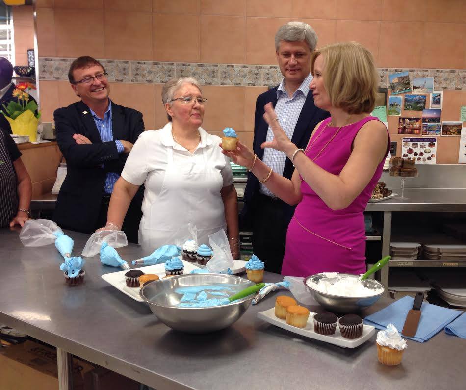 Stephen & Laureen Harper with Mike at Marilu's Sept. 2015