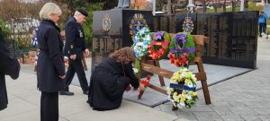 Wreath laying at Naval Monument