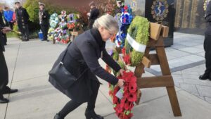 BCA President Deborah Sova at Naval Monument 2023